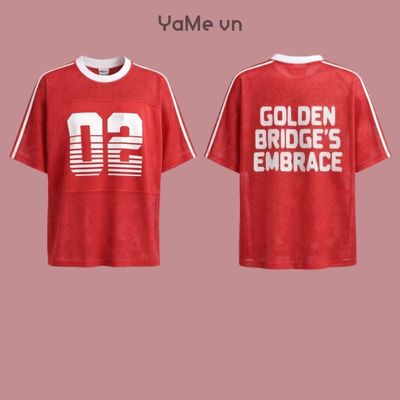 Áo Thun Nam Dệt Lưới AirDry™ Thoát Nhiệt Nhanh "GOLDEN BRIDGE'S EMBRACE" The No Style 208 Dáng Rộng Rãi F4 24997 |YaMe|