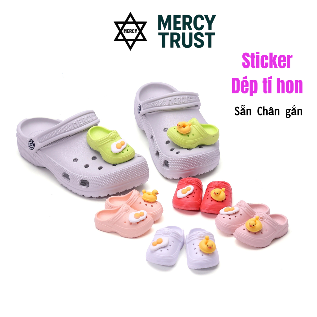 Set Sticker Jibbit Cham Giống Ảnh Trang Trí Theo Chủ Đề hoạt hình (có chân gắn) dép siêu dễ thương gắn sục