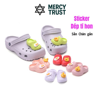 Set Sticker Jibbit Cham Giống Ảnh Trang Trí Theo Chủ Đề hoạt hình (có chân gắn) dép siêu dễ thương gắn sục