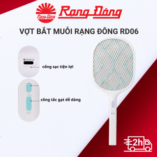 Vợt Bắt Muỗi Rạng Đông – RD06 2IN1 Đèn Báo Sạc, Lưới 3 Lớp Tiêu Diệt Muỗi Nhanh, 2 chế độ hoạt động