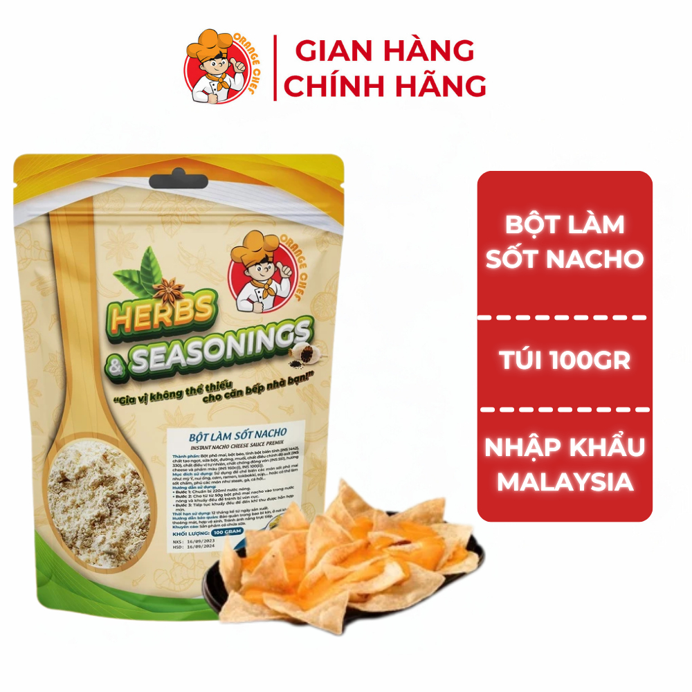 Sốt Mì Ý Phô Mai Instant Nacho Cheese Sauce Premix Túi 100g Dạng Bột Nguyên Liệu Nhập Khẩu Malaysia