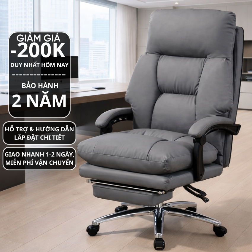 Ghế Văn Phòng Ngả Lưng Tựa Chân Cho Giám Đốc Lãnh Đạo Gaming Bảo Hành 12 Tháng AnHome Pehouse