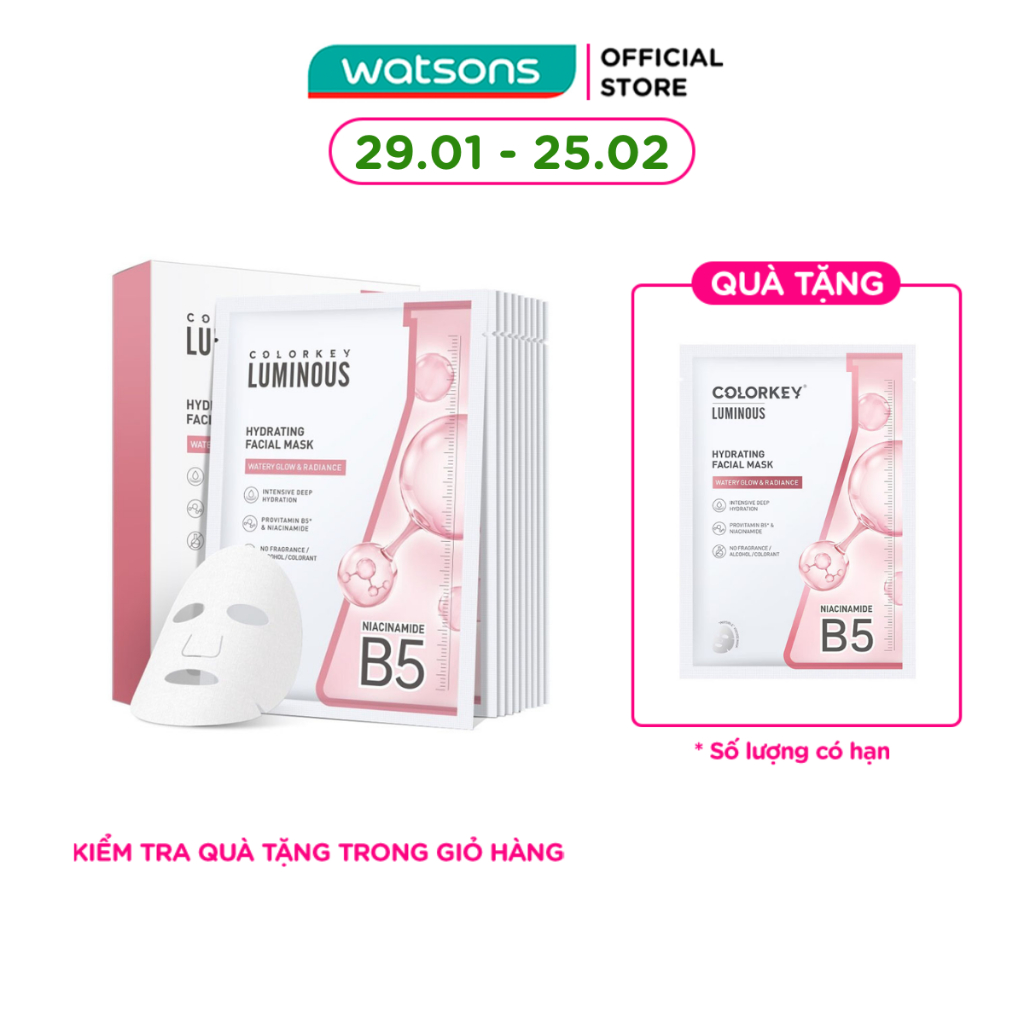 Mặt Nạ Dưỡng Ẩm Colorkey Hydrating Facial Mask 25ml x 10pcs