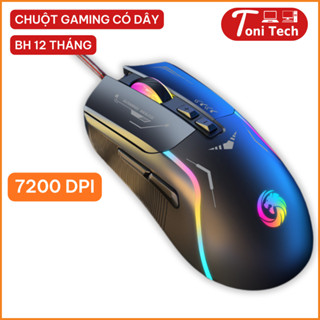 Chuột GAMING có dây 7200 DPI, chuột chơi game có dây cho PC, Laptop thiết kế công thái học cho làm việc, giải trí.