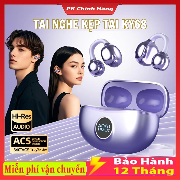 Tai Nghe Kẹp Tai KY68 / KY99 / KY5 / F9 / M10 PRO , Thiết Kế Kẹp Chữ C , Nhận Dạng Trái - Phải , Chố