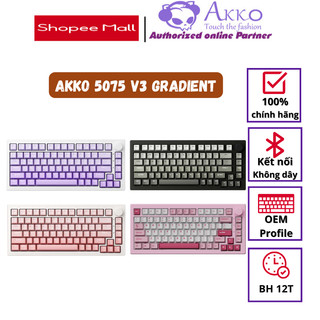 Bàn phím cơ AKKO 5075 V3 White&Purple Gradient