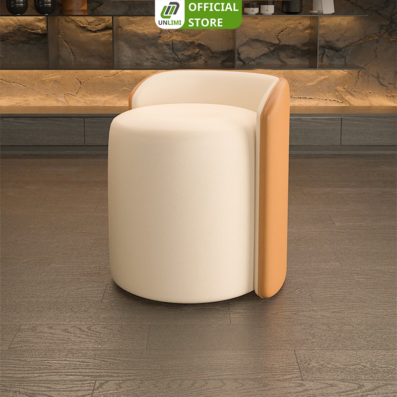Ghế trang điểm ngồi êm lưng thấp, ghế decor phòng ngủ hiện đại | thương hiệu UNLIMI- GC51