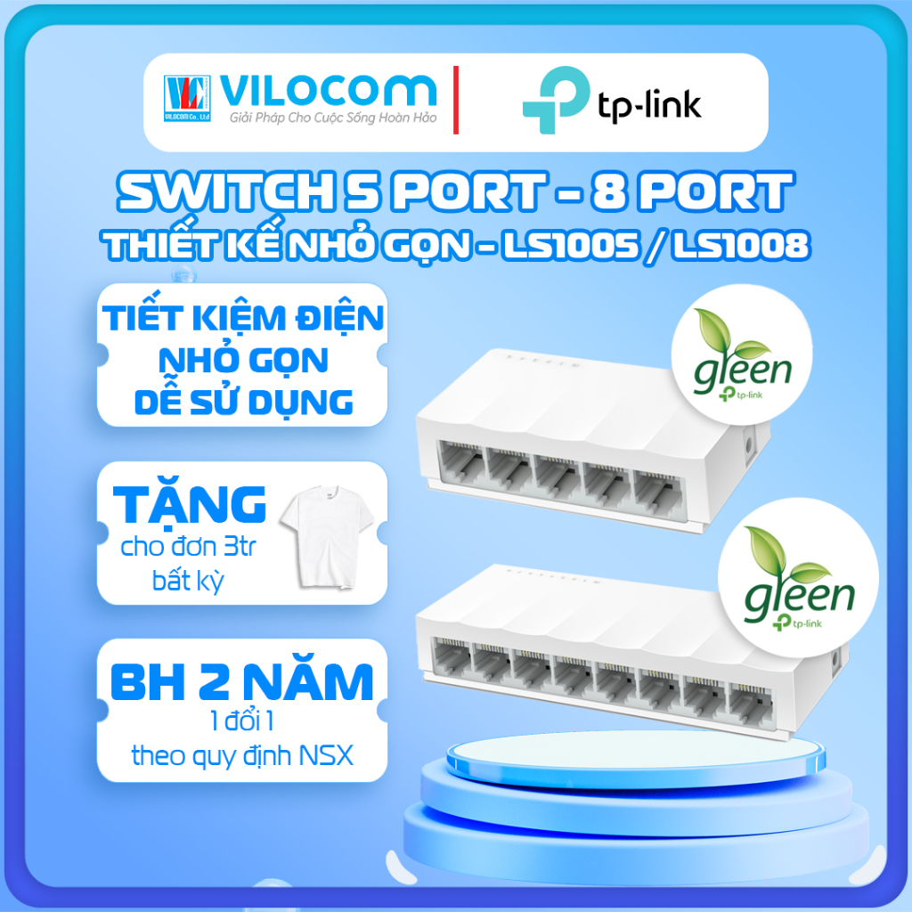 Switch Để Bàn 5 Cổng TP-Link LS1005 8 cổng LS1008 10/100Mbps - Hàng Chính Hãng