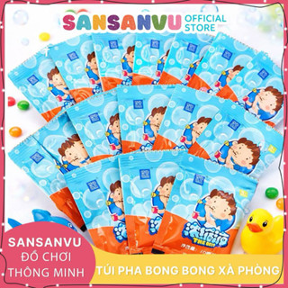 Dung Dịch Bong Bóng Xà Phòng Gói Mini – Sản Phẩm Pha Sẵn Cho Trẻ Em, Tạo Bong Bóng Lớn,Thích Hợp Chơi Ngoài Trời