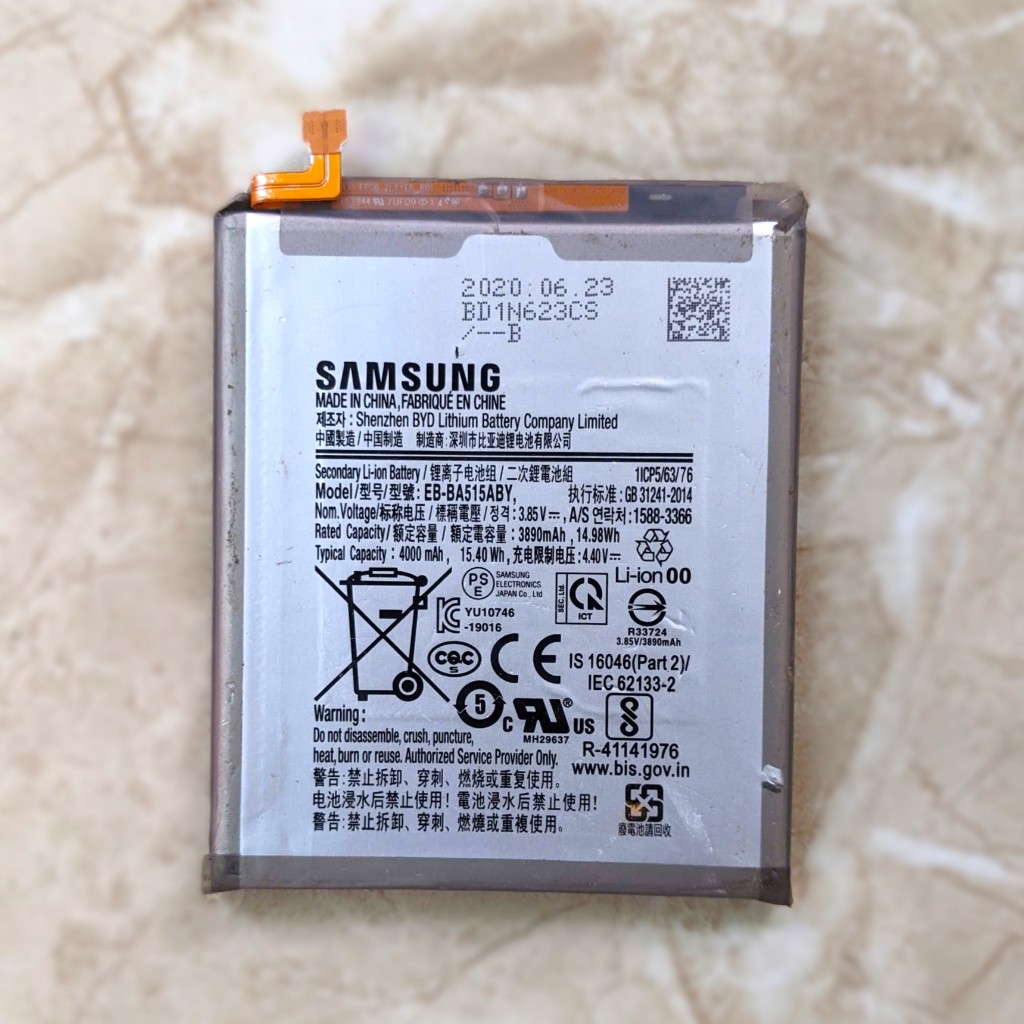 Pin Samsung A51 (A515F) zin cũ tháo máy,hoạt động tốt (Pin EB-BA515ABY) - Pin Samsung A51 zin chính 