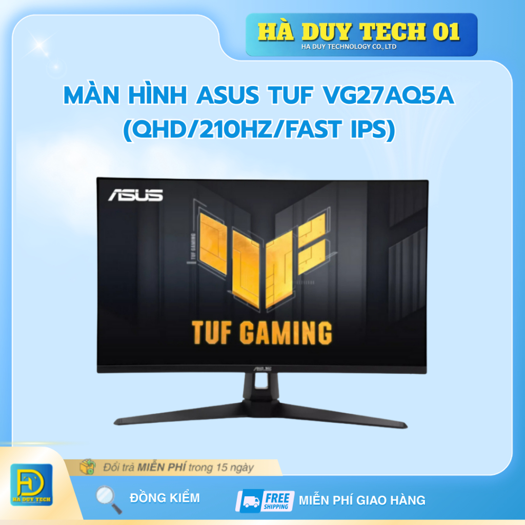 Màn Hình ASUS TUF VG27AQ5A (QHD/210Hz/Fast IPS) - Cam Kết Chính Hãng - BH 36T - Hà Duy Tech