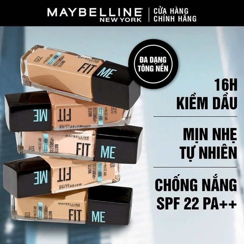 Kem Nền Mịn Nhẹ, Kiềm Dầu Maybelline Fit Me 30ml Fit Me