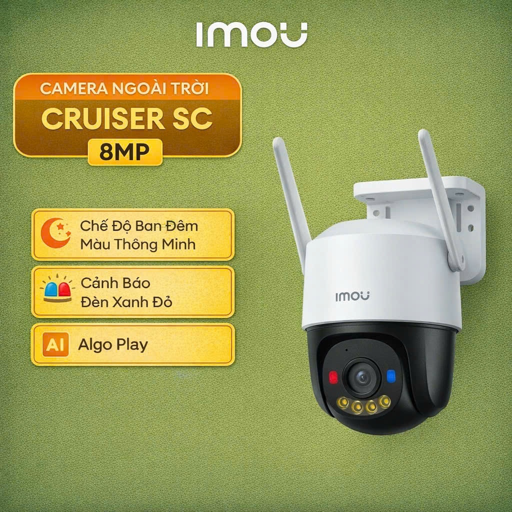 Camera wifi 8MP Imou ngoài trời IPC-K7FP-8V0N Cruiser SC