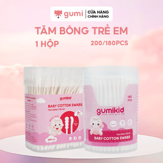 Tăm bông cho bé sơ sinh trẻ em bông tự nhiên Gumi 180 PCS