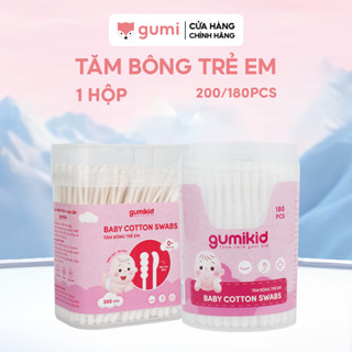 Tăm bông cho bé sơ sinh trẻ em bông tự nhiên Gumi 180 PCS