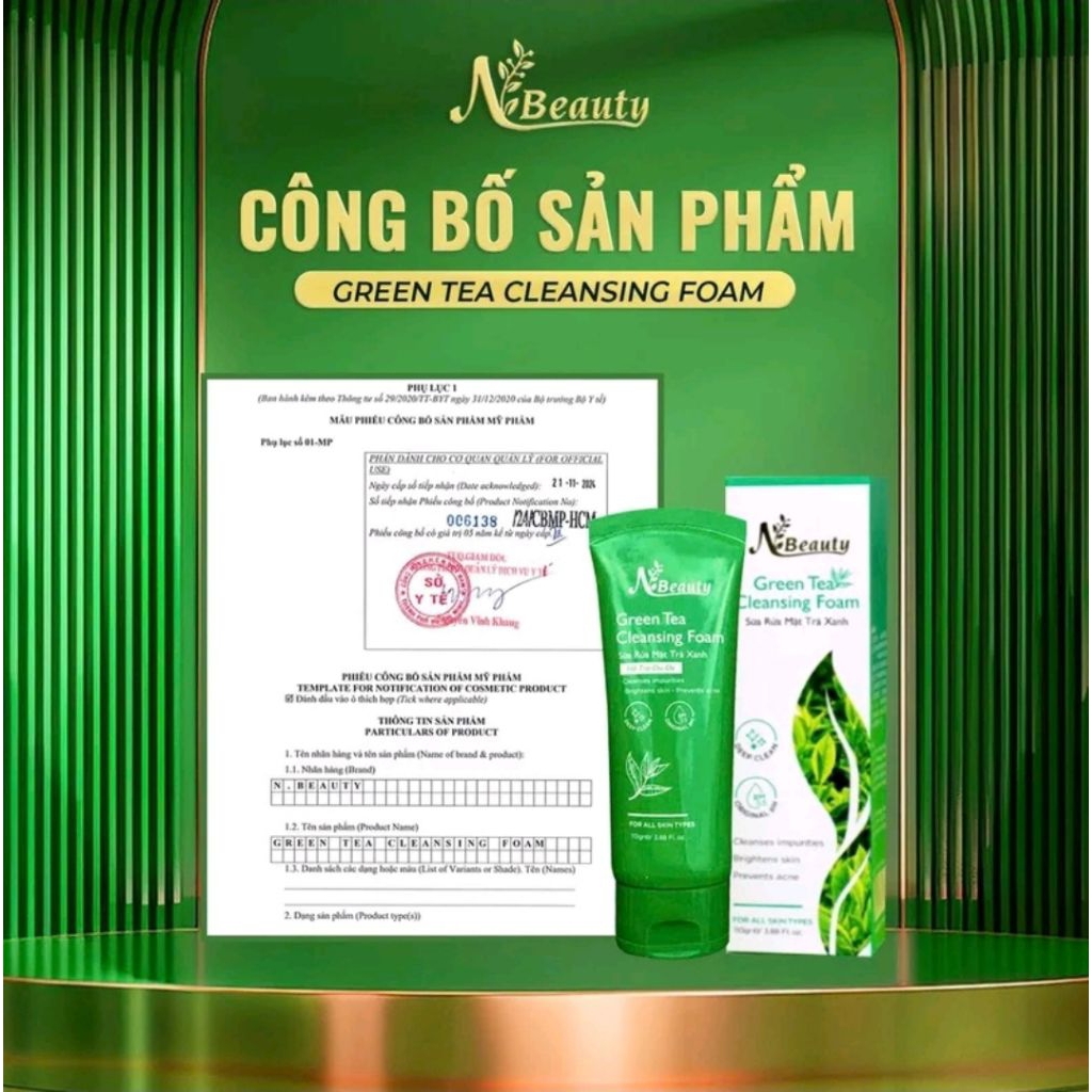 SỮA RỬA MẶT TRÀ XANH _ NBEAUTY