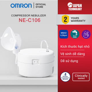 Máy Xông Khí Dung Xông Mũi Họng Omron NE-C106 | Hỗ Trợ Trị Liệu Hô Hấp, Dễ Dàng Sử Dụng, An Toàn