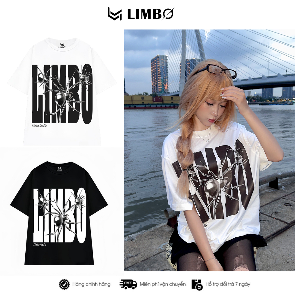 Áo thun “SPIDER” Form Oversize Unisex Cotton 250GSM LIMBO STUDIO