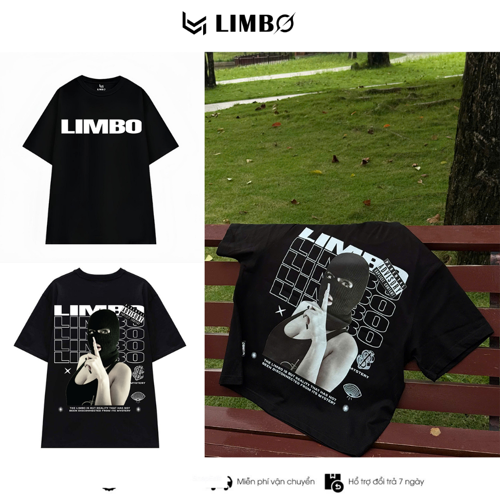 Áo thun “Mặt Nạ” Form Oversize Unisex Cotton 250GSM LIMBO STUDIO