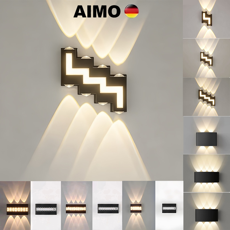 AIMO Đèn tường cạnh giường, đèn tường chống nước, đèn cầu thang, đèn LED, đèn vườn