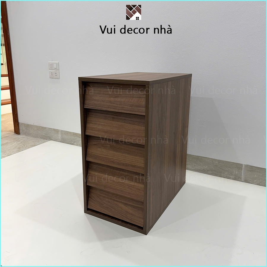 Hộc tủ 5 ngăn thiết kế mới kết hợp vs bàn vui decor nhà làm hoàn toàn bằng mdf (cốt xanh chống ẩm)