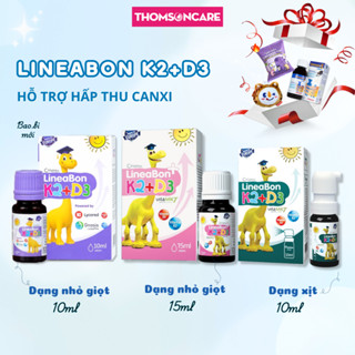 D3 K2 Lineabon bổ sung vitamin d3 cho trẻ sơ sinh, giảm còi xương d2k3, tăng chiều cao - Nhập khẩu chính hãng Châu Âu