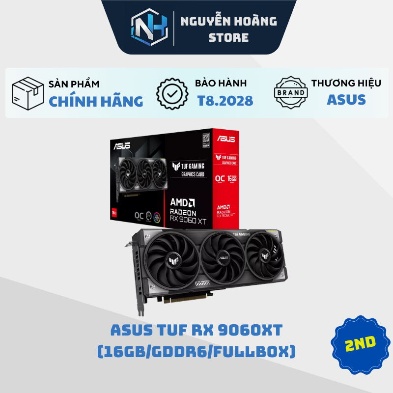 VGA card màn hình ASUS TUF RX 9060XT 16GB 2ND