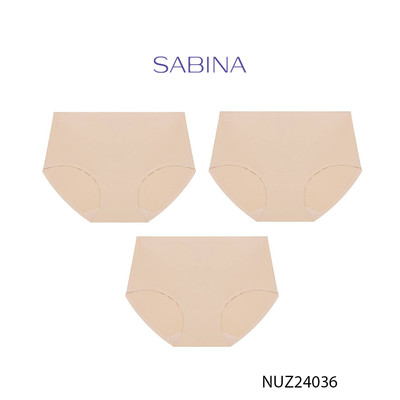 Combo 3 Quần Lót Lưng Vừa Cạp Cao Không Viền May Màu Trơn Panty Zone By Sabina NUZ24036