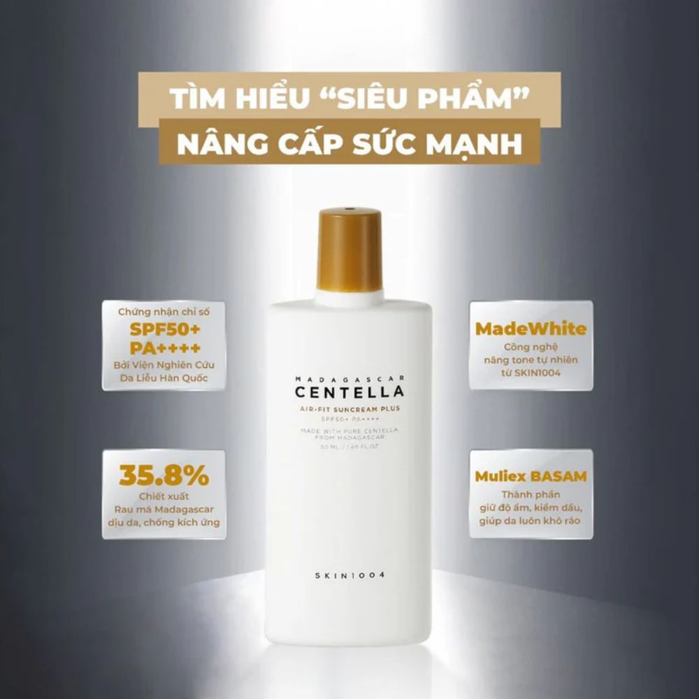Ảnh 4 của Kem chống nắng SKIN1004 Madagascar Centella Air-Fit SunCream Plus SPF50+ PA++++ dành cho mọi loại da