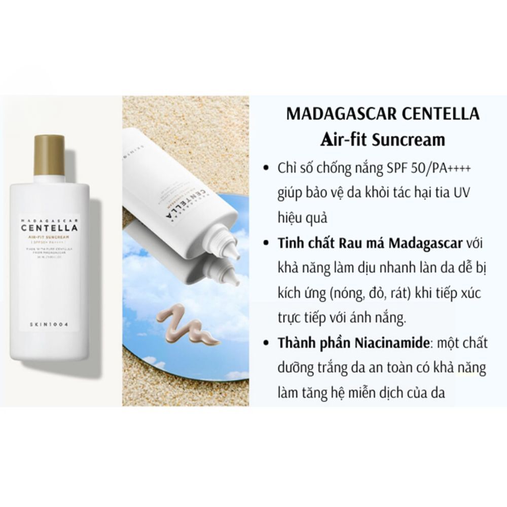 Ảnh 5 của Kem chống nắng SKIN1004 Madagascar Centella Air-Fit SunCream Plus SPF50+ PA++++ dành cho mọi loại da