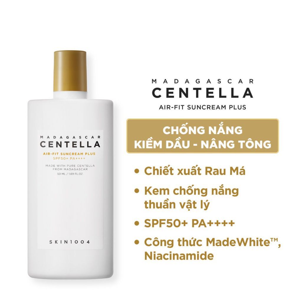 Ảnh 2 của Kem chống nắng SKIN1004 Madagascar Centella Air-Fit SunCream Plus SPF50+ PA++++ dành cho mọi loại da