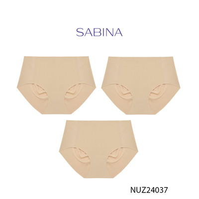 Combo 3 Quần Lót Lưng Vừa Cạp Cao Không Viền May Màu Trơn Dáng Bikini Panty Zone By Sabina NUZ24037