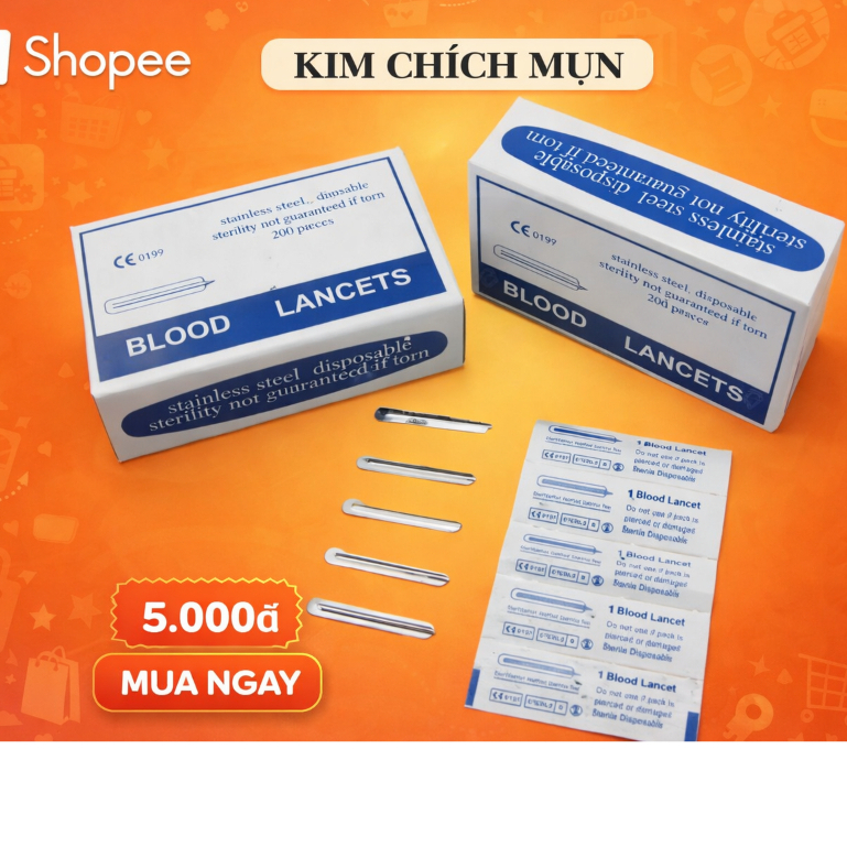 Hộp 200 kim chích mụn nhỏ gọn tiện dụng dùng cá nhân spa