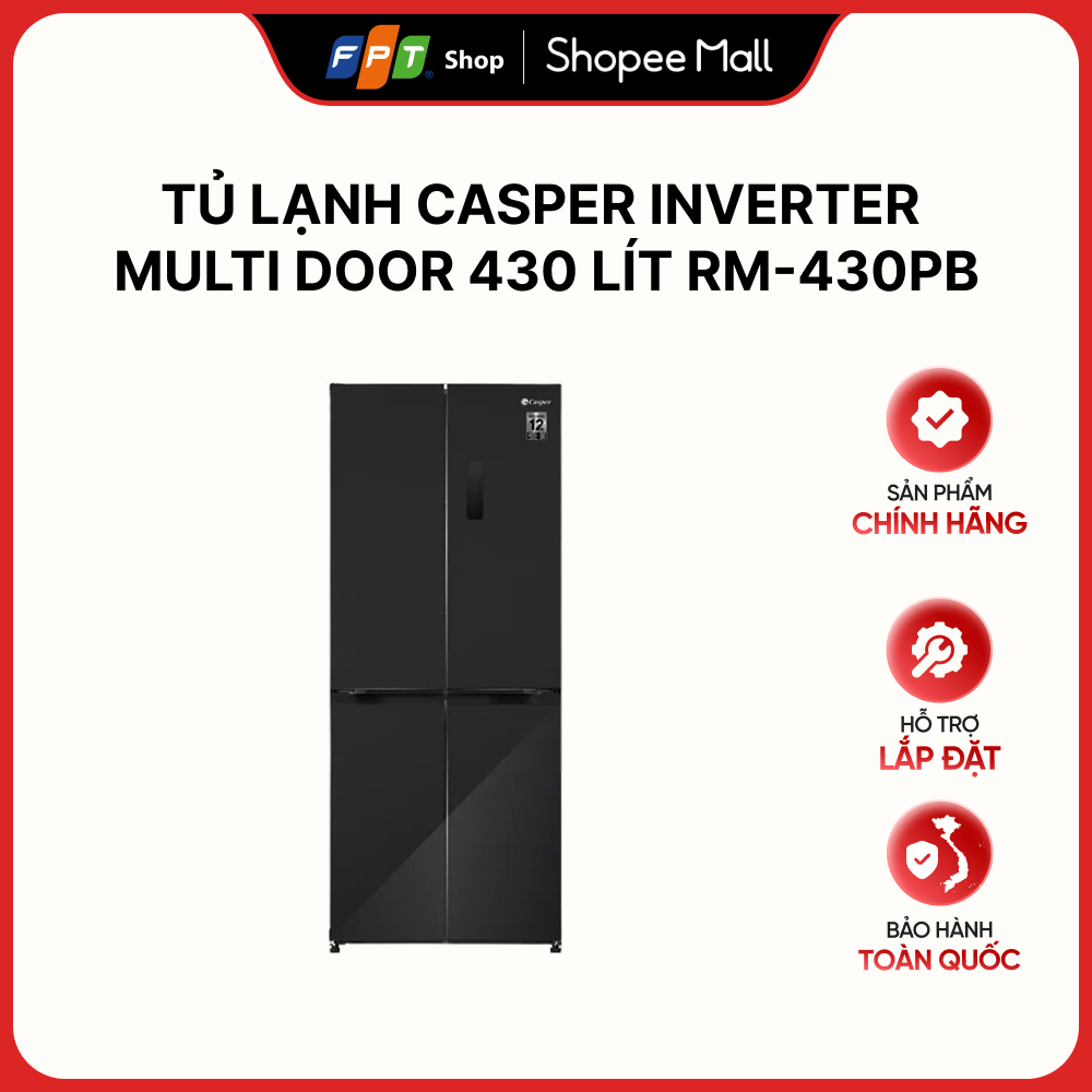 [Hàng chính hãng] Tủ lạnh Casper Inverter Multi Door 430 lít RM-430PB