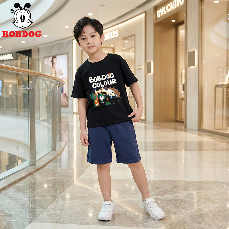 Áo thun bé trai  BOBDOG,áo cộc tay chất cotton mềm mịn in hình BOBDOG ngộ nghĩnh cho bé