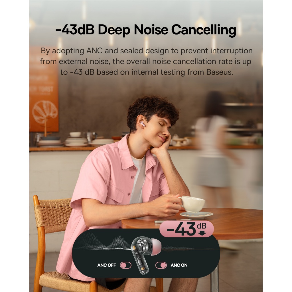 [MỚI VỀ - MÀU TRENDY] Tai Nghe Không Dây Baseus BP1 NC Chống Ồn Thông Minh,Chống Nước,Pin 41h,Chill Trọn Mọi Khoảnh Khắc | BigBuy360 - bigbuy360.vn