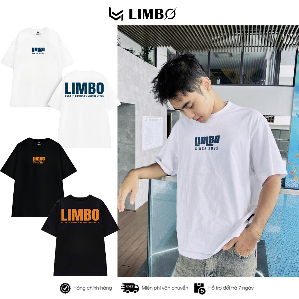 Áo thun Form Oversize Unisex Cotton 250GSM”LOST IN LIMBO FOUND IN STYLE” LIMBO STUDIO