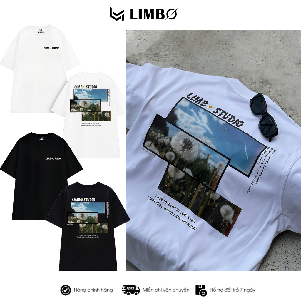 Áo thun Form Oversize Unisex "Flower" Cotton 250GSM LIMBO STUDIO