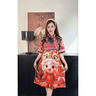 Đầm Sườn Xám Cách Tân 3D