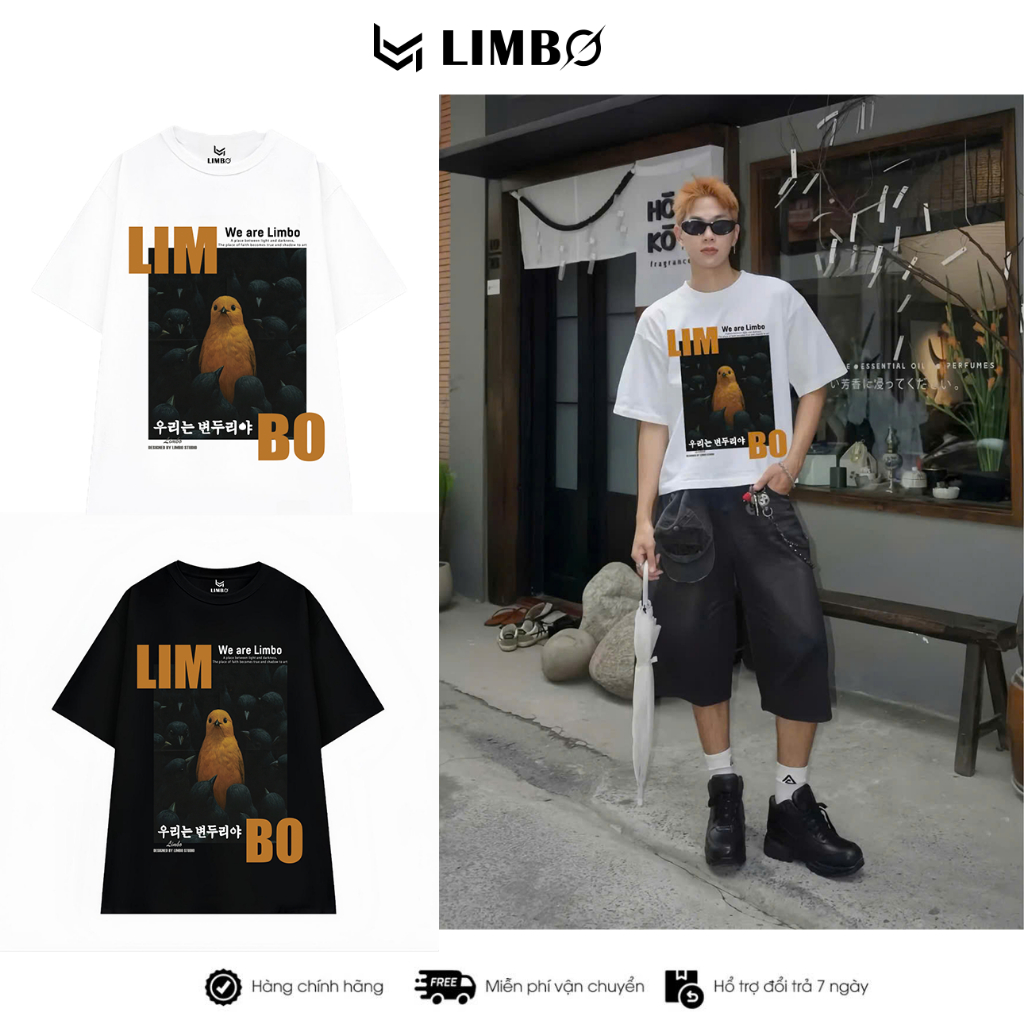 Áo thun “BIRD” Form Oversize Unisex Cotton 250GSM LIMBO STUDIO