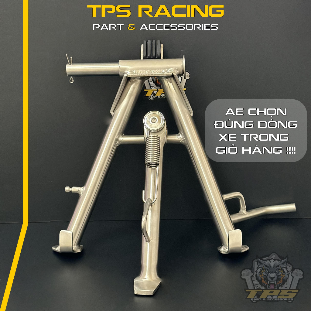 Combo chống đứng chống nghiêng inox 304 [TẶNG LÒ XO, ỐC] - thương hiệu TPS RACING