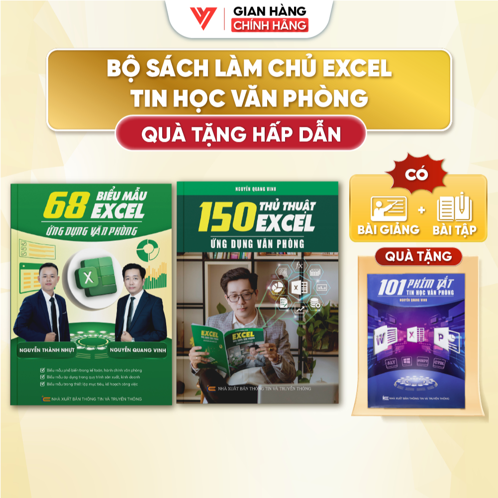 Combo 2 Sách 68 Biểu Mẫu Excel Và 150 Thủ Thuật Excel Bí Quyết Làm Chủ Excel Nâng Cao