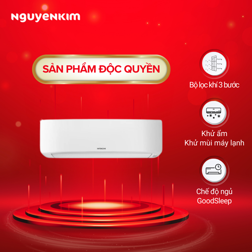 [Lắp đặt 0đ] Máy lạnh/Điều hòa Hitachi Inverter 1.5 HP RAC/RAK-DJ13PCASVX