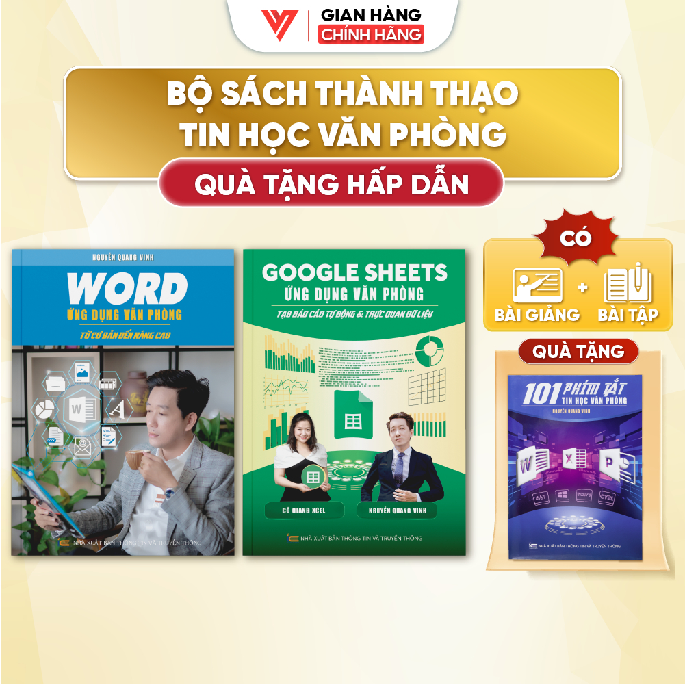 Combo 2 Sách Word - Google Sheets Ứng Dụng Văn Phòng