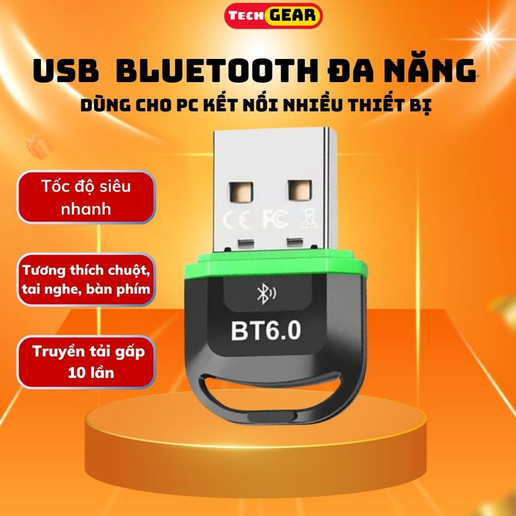 Bộ chuyển đổi Bluetooth USB, 6.0 cho PC, Bộ thu và phát Bluetooth cho thiết bị ngoại vi bảo hành 12T