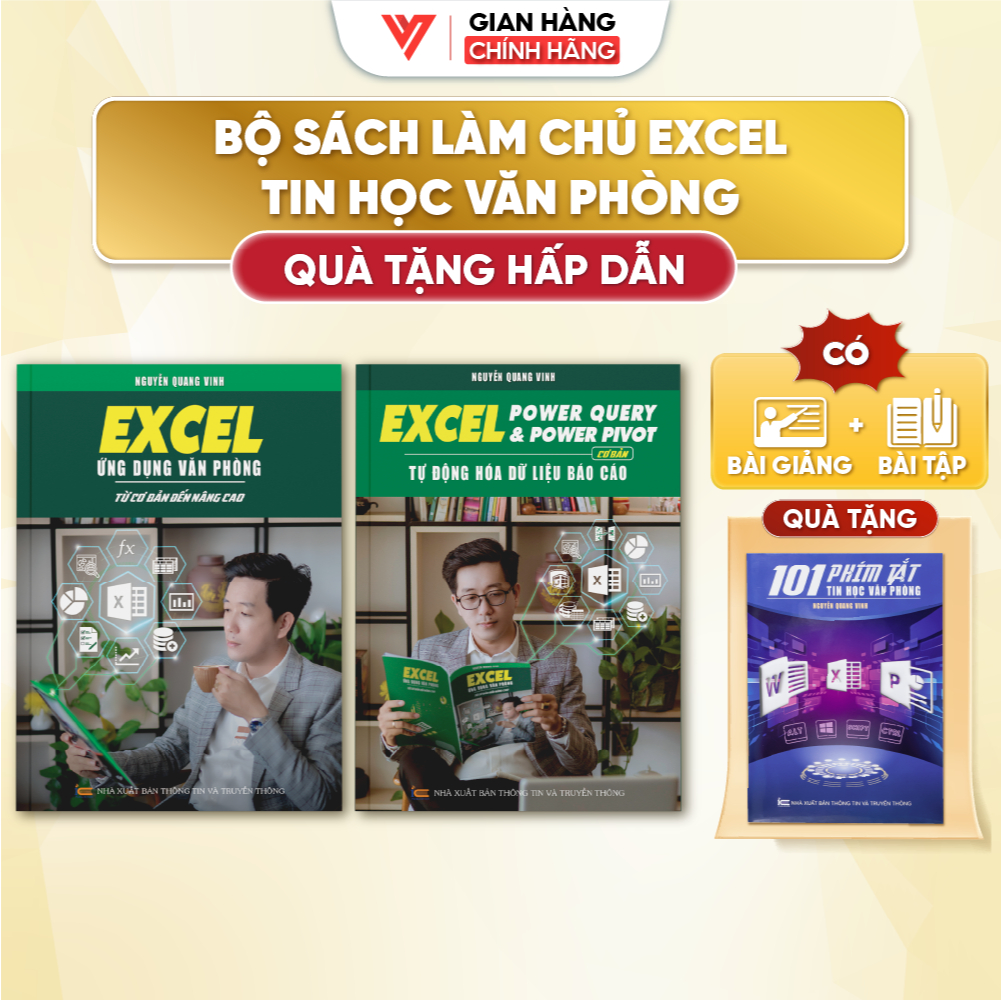 Combo 2 Sách Excel Và Excel Power Query & Pivot - Nguyễn Quang Vinh