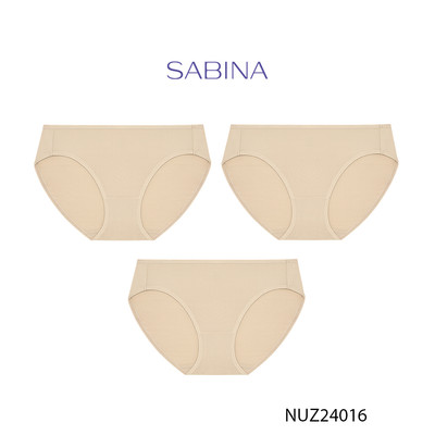 [Độc quyền Online] Combo 3 Quần Lót Lưng Vừa Cạp Ngắn Màu Trơn Panty Zone By Sabina NUZ24016