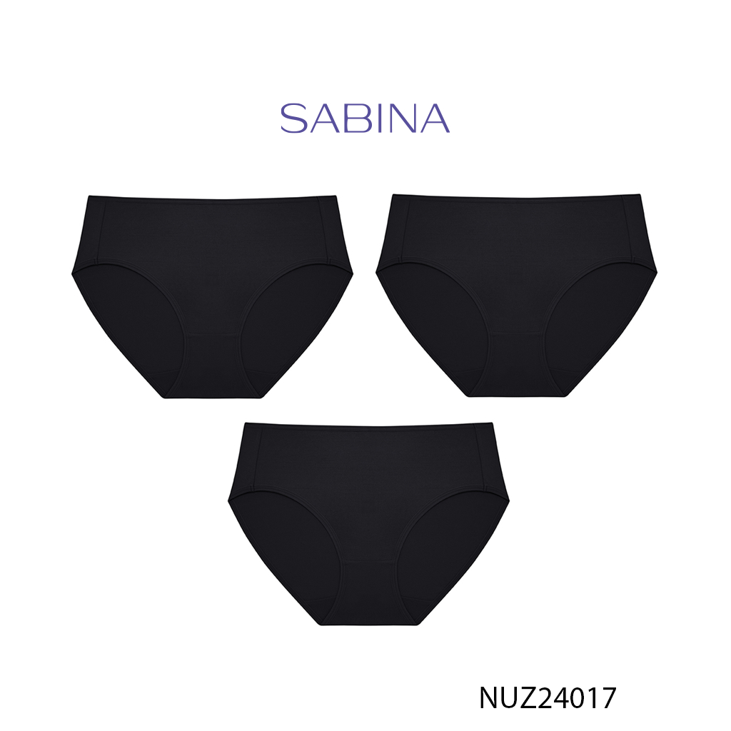 [Độc quyền Online] Combo 3  Quần Lót Lưng Vừa Cạp Cao Màu Trơn Panty Zone By Sabina NUZ24017