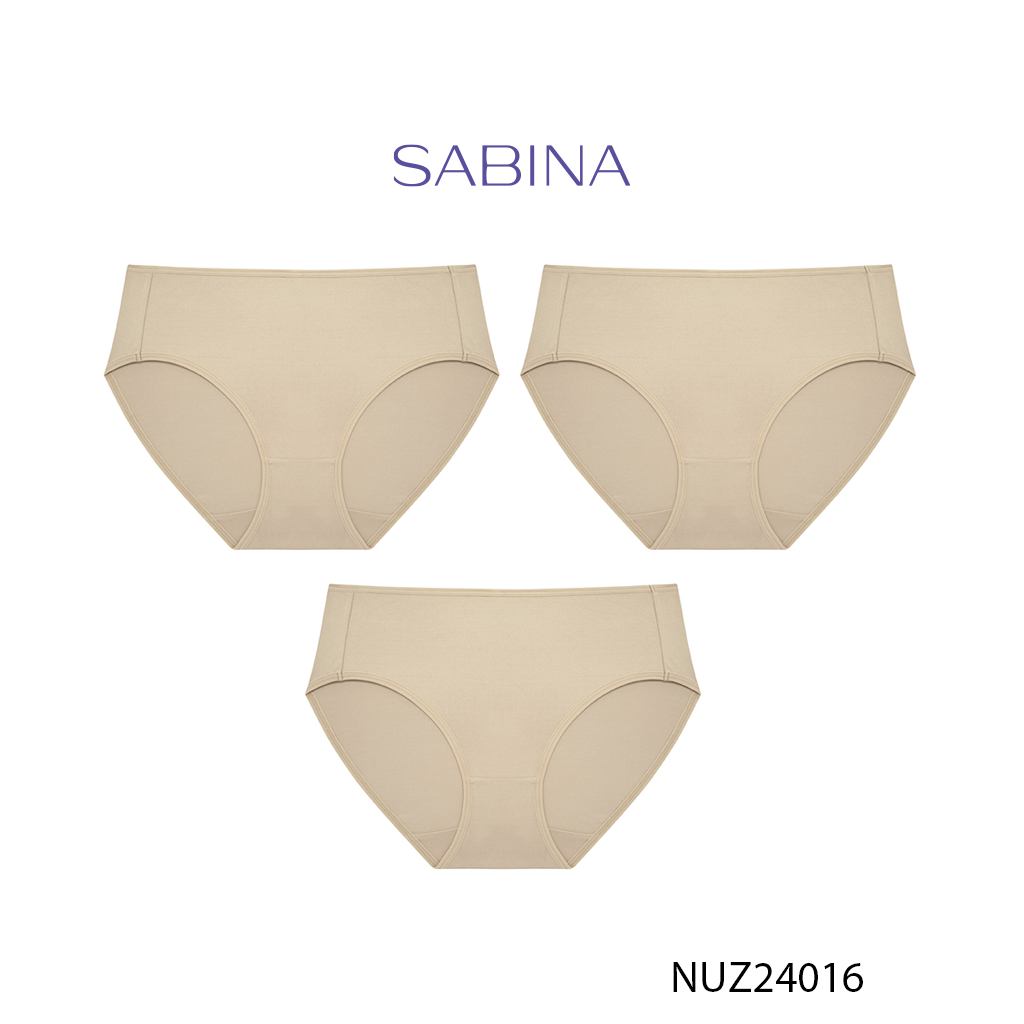 [Độc quyền Online] Combo 3  Quần Lót Lưng Vừa Cạp Cao Màu Trơn Panty Zone By Sabina NUZ24017