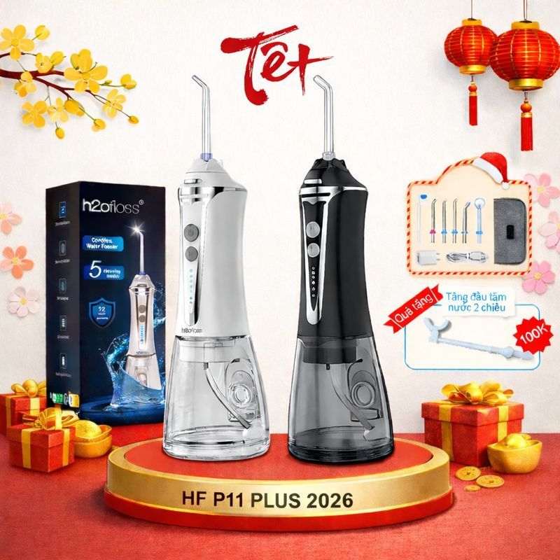 Tăm nước 2 chiều h2ofloss HF - P11 PLUS 2026  Bản nâng cấp HF P11, HF9P, 6P. Bảo hành 12 tháng.